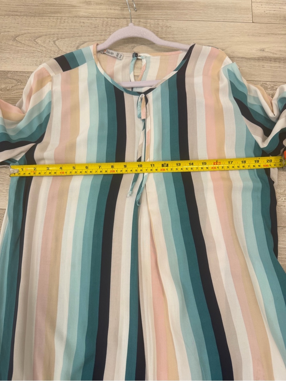 Tavin Striped Long Sleeve Modest Maxi Dress - US 14 - Picture 5 of 6